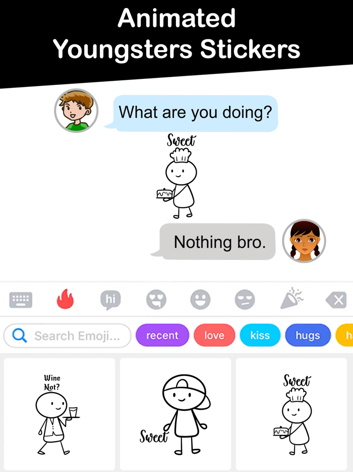 Animated Youngsters Stickers