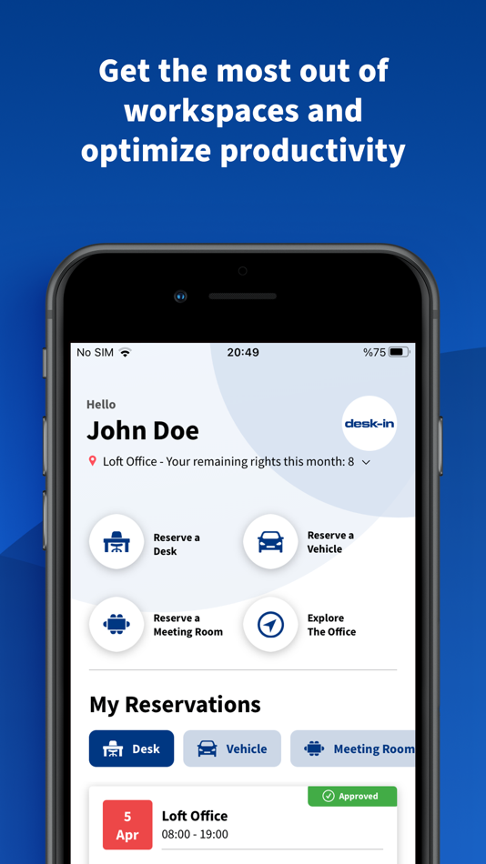 #2. Desk-In (iOS) 게시자: Deskin
