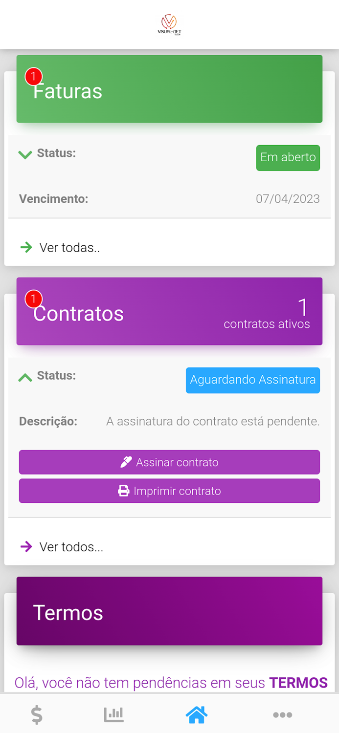 Central Assinante VisualNET