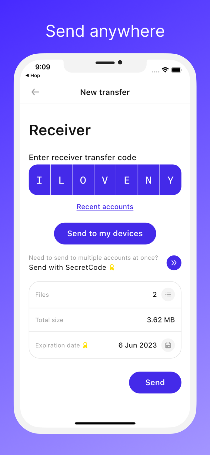 Hop - Send it fast Hop it