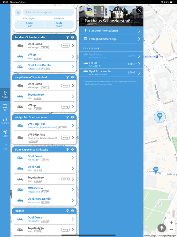 swa Carsharing screenshot 2