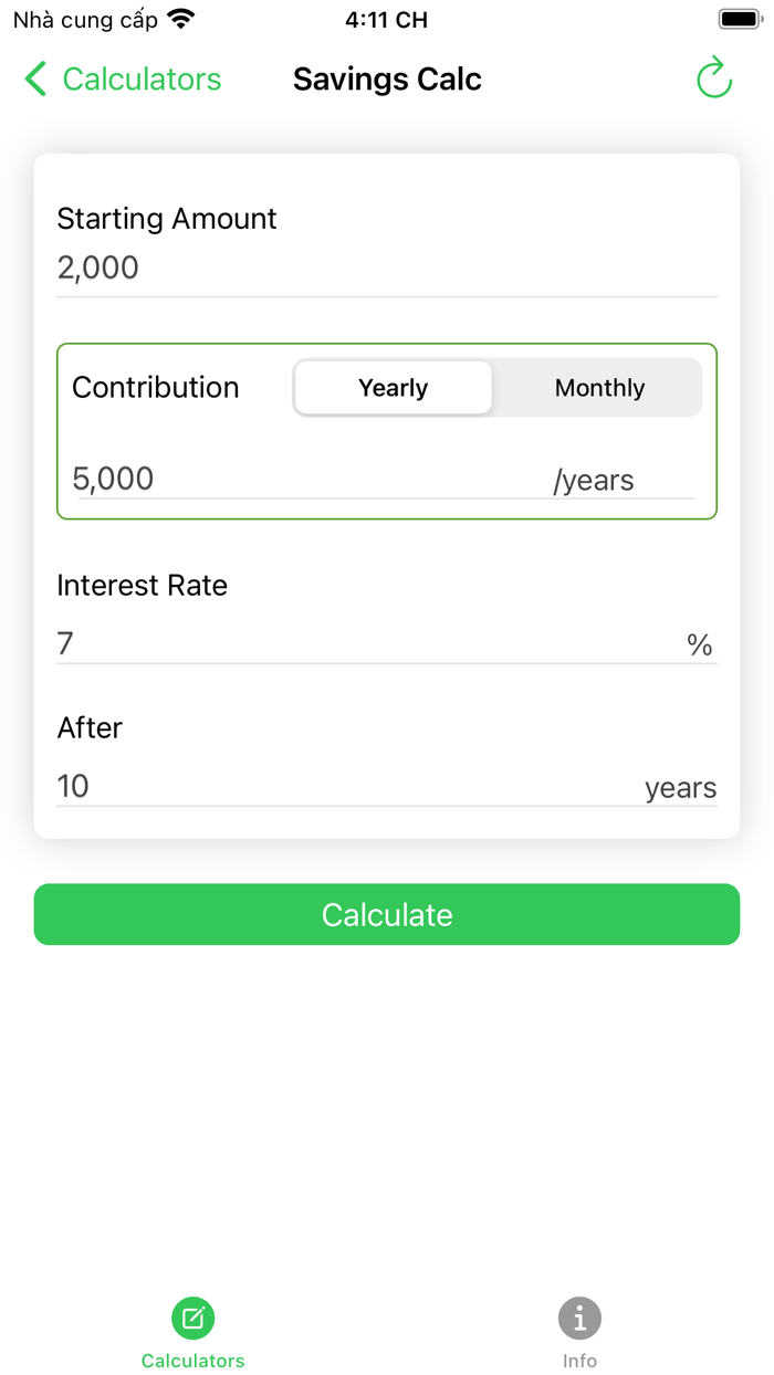 Savings Calculator Plan Goal