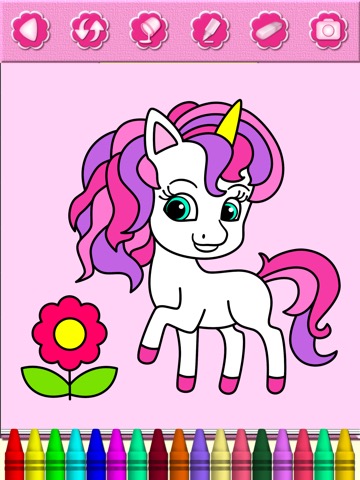 Pony Unicorn Coloring Bookのおすすめ画像3