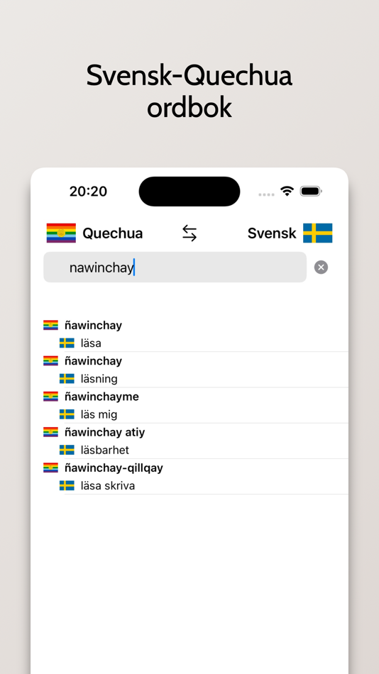 #2. Quechua-Svensk ordbok (iOS) 由: FB PUBLISHING LLC