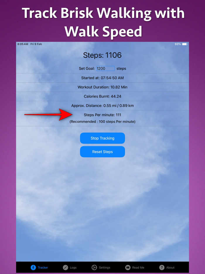 Brisk Walking Tracker