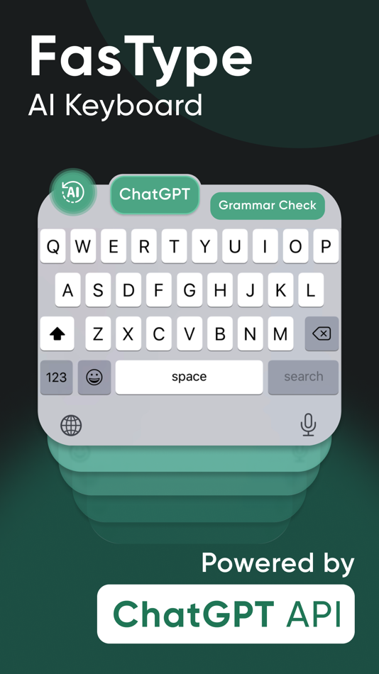 #1. FasType - AI Writing Keyboard (iOS) 由: ImagineArt