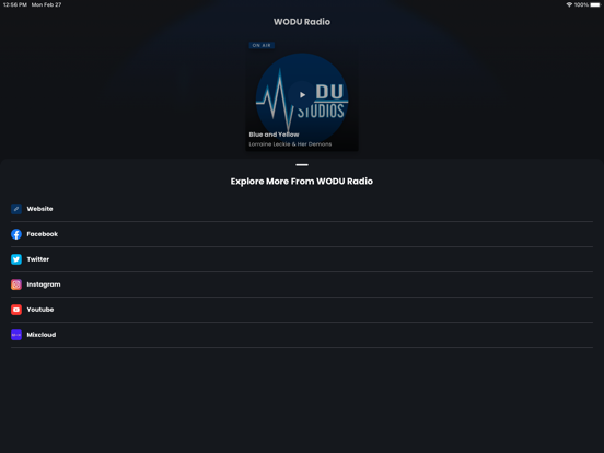 WODU Studios iPad screenshot 3 - Music app