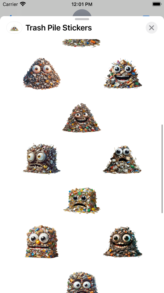 #2. Trash Pile Stickers (iOS) Podle: Paul Scott