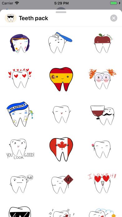 Screenshot #1 pour Teeth Emojis & Smiley stickers