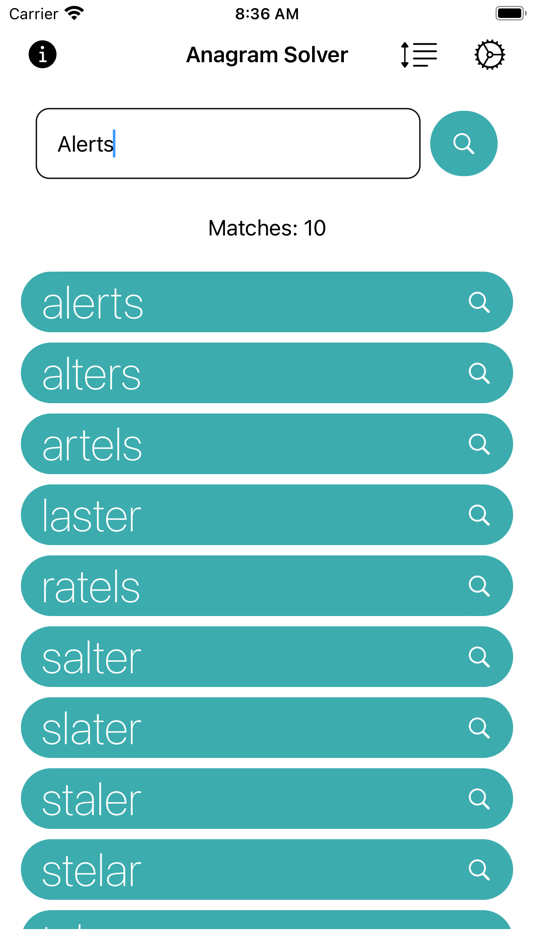 #2. Anagram Solver (iOS) 由: HARRY ANTHONY PAUL WITCOMB