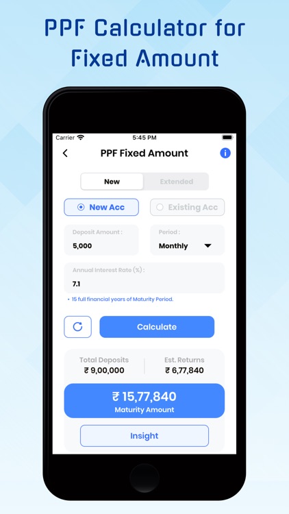 PPF Investment Calculator