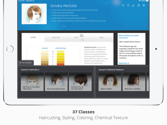 Filmbook Cosmetology iPad screenshot 2 - Education app