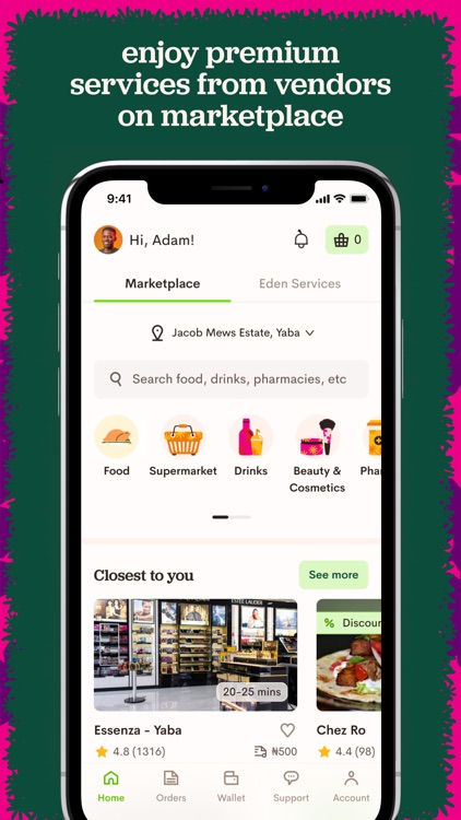 Eden: Food, Cleaning & More