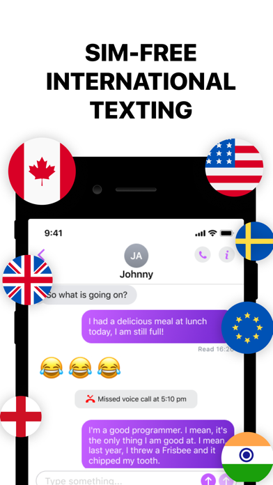 Free Text - 2nd Line & Message Screenshot