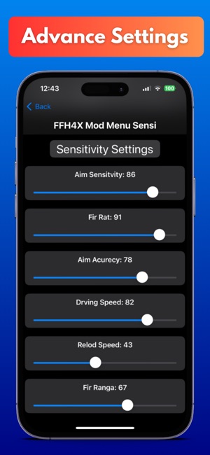 Regedit FFH4X sensi on the App Store