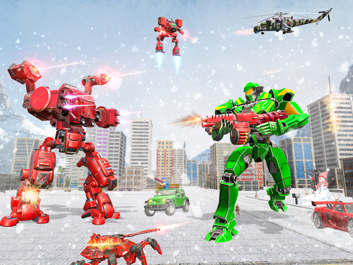 Crane Robot Wars Car Games 3d