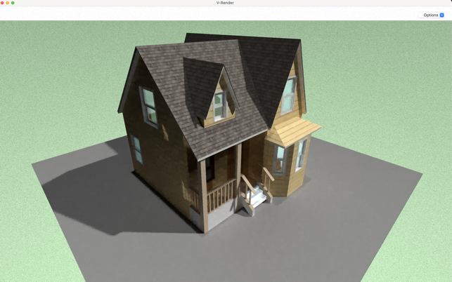Captura de pantalla del diseño de la casa