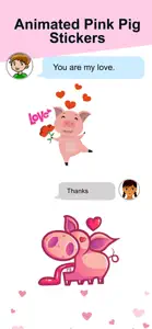 Animated Pink Pig Stickers screenshot #5 for iPhone