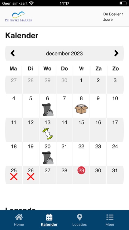 Afvalkalender De Fryske Marren