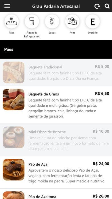 Grau Padaria Artesanal Screenshot