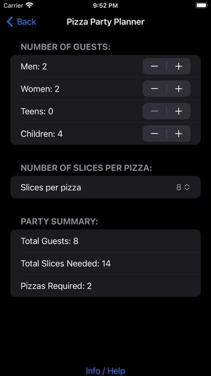 Pizza Party Planner