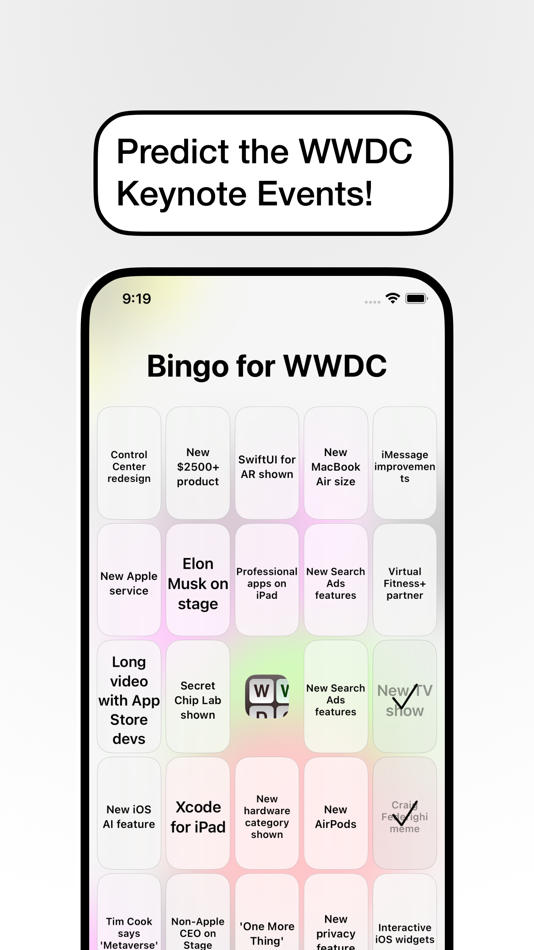 Bingo for WWDC - 1.0 - (iOS)