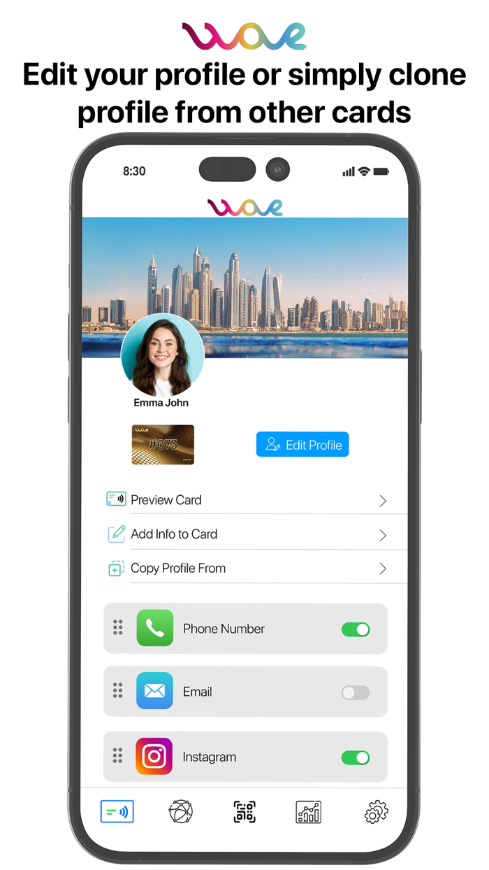 Wave Digital Business Cards