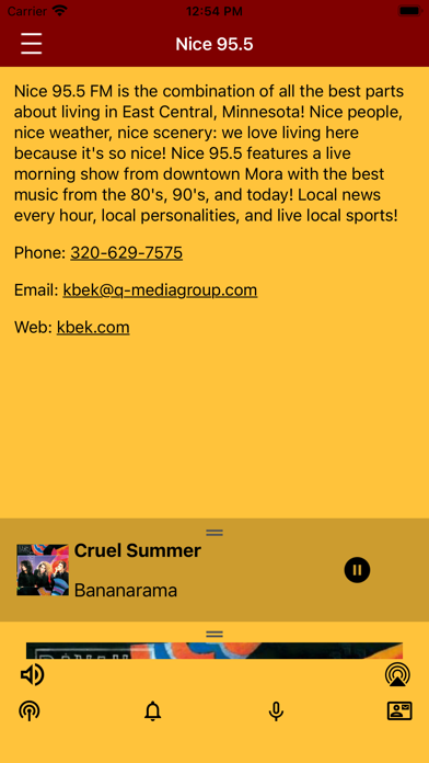 Nice 95.5 KBEK Screenshot