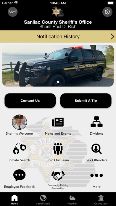 Sanilac County Sheriffs Office Screenshot