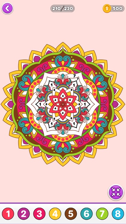 Daily Mandala Pattern Coloring