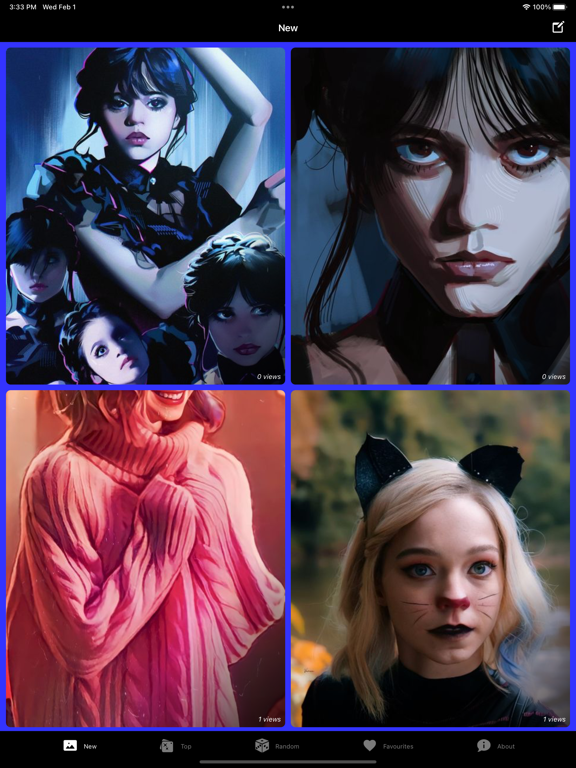 Enid& Wednesday Friends FanArt iPad screenshot 4 - Entertainment app