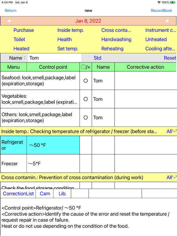 Screenshot #6 pour HACCP Record Management