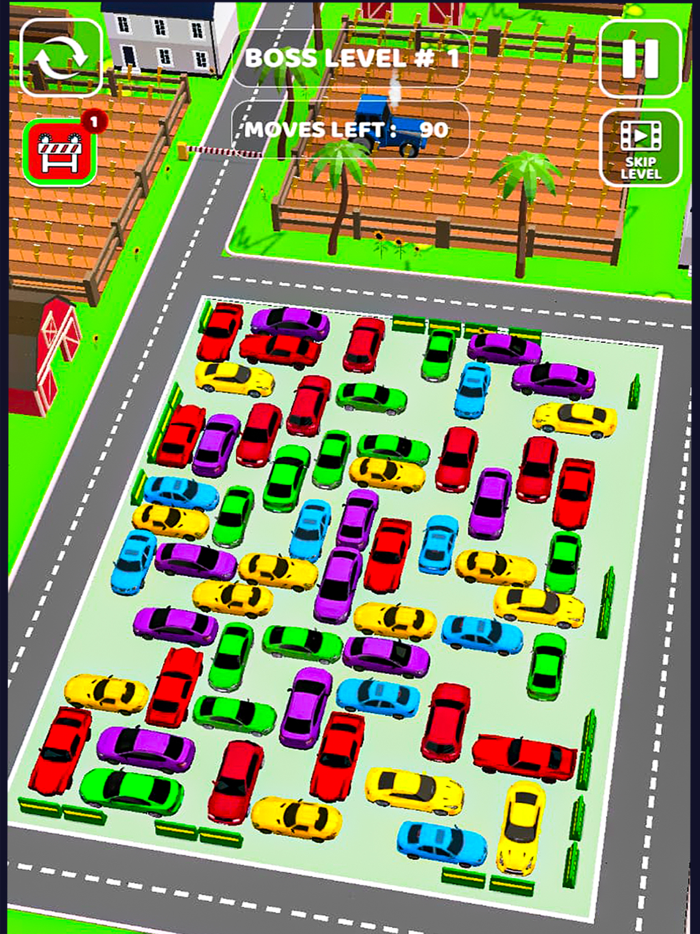 Car Out in Parking Traffic