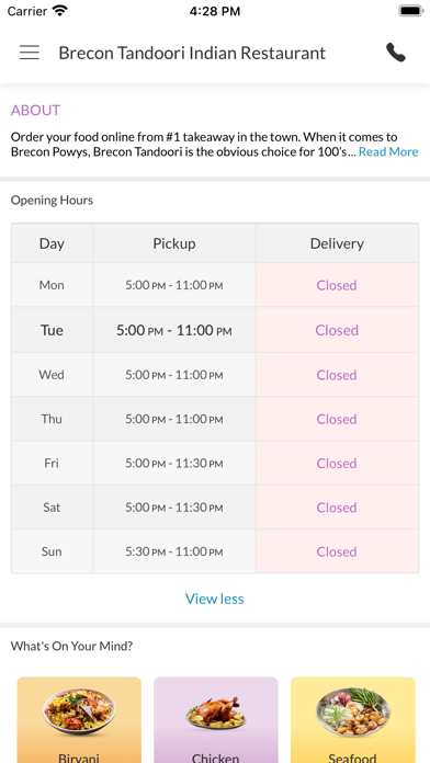 Brecon Tandoori Indian Screenshot