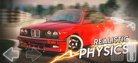 Drift legends - タイヤから立ち上るリアルな煙のエフェクトと、車体のロールやサスペンションの動きの描写が、本アプリの精巧な物理演算を際立たせています。