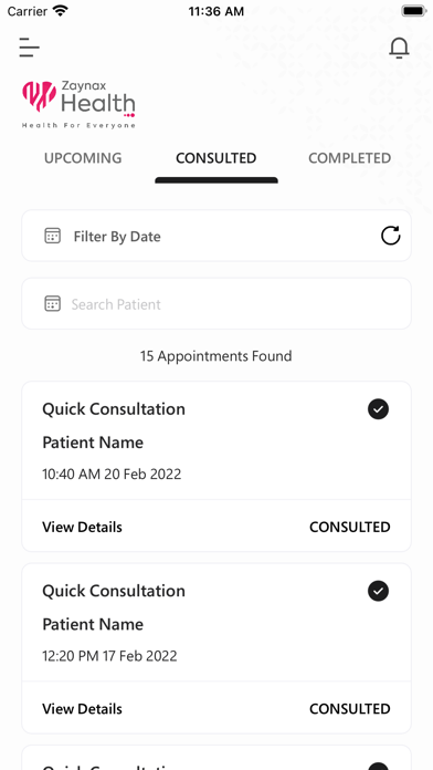 Zaynax Health Doctor Panel Screenshot