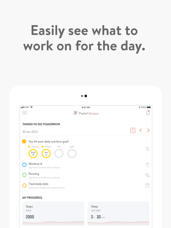 TwinFitness iPad screenshot 4 - Health & Fitness app