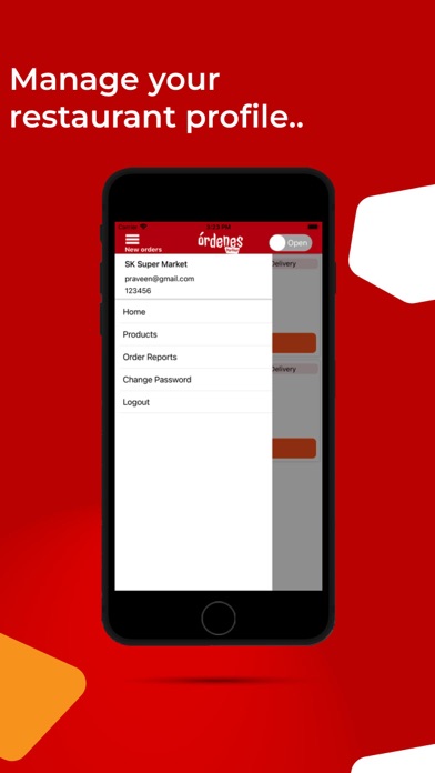 Ordenes: Partner App Screenshot
