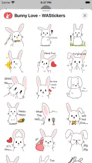 bunny love - wastickers iphone screenshot 3