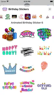 animated birthday stickers !! iphone screenshot 4