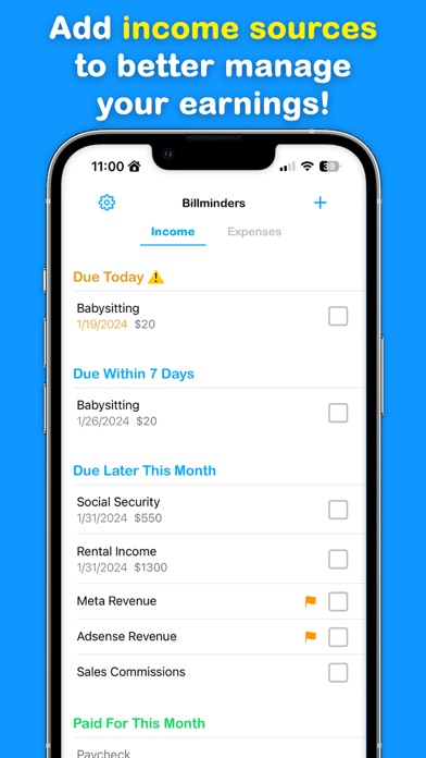Billminders - Bill Organizer Screenshot