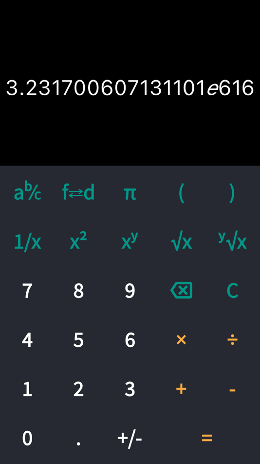 #3. Calculator with fractions (iOS) 来自: Jean-Francois Bigras