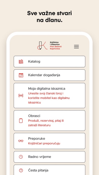 Knjižnica "Fran Galović" Screenshot