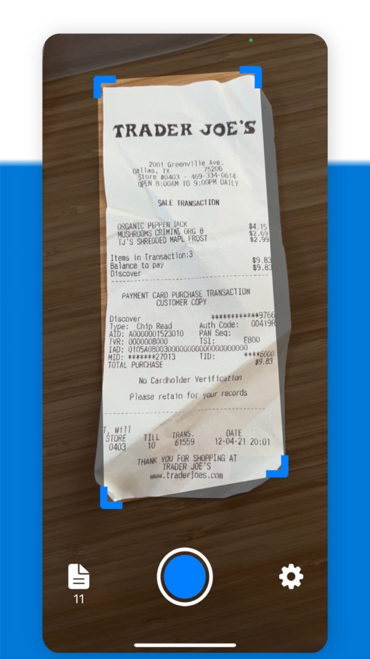 #2. Capture: Receipt Tracker (iOS) By: Eye of the Tiger Technologies