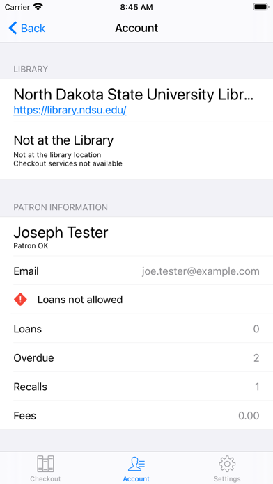 NDSU UScan Screenshot