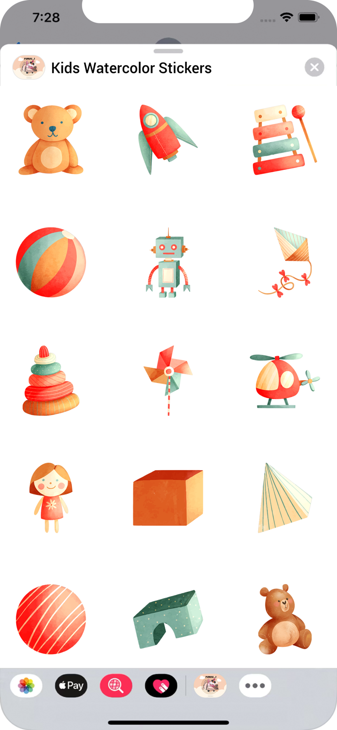 Kids Watercolor Stickers