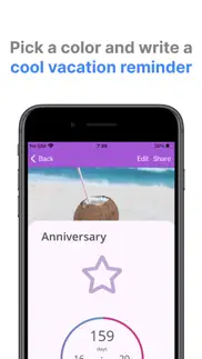 vacation countdown widget iphone screenshot 3