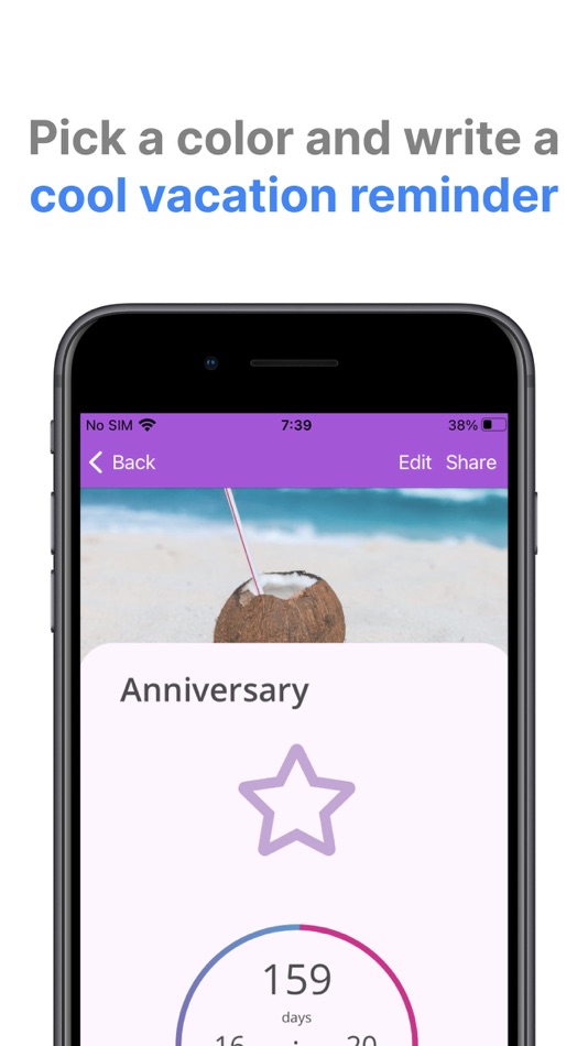 #3. Vacation Countdown Widget (iOS) 由: Csaba Huszar