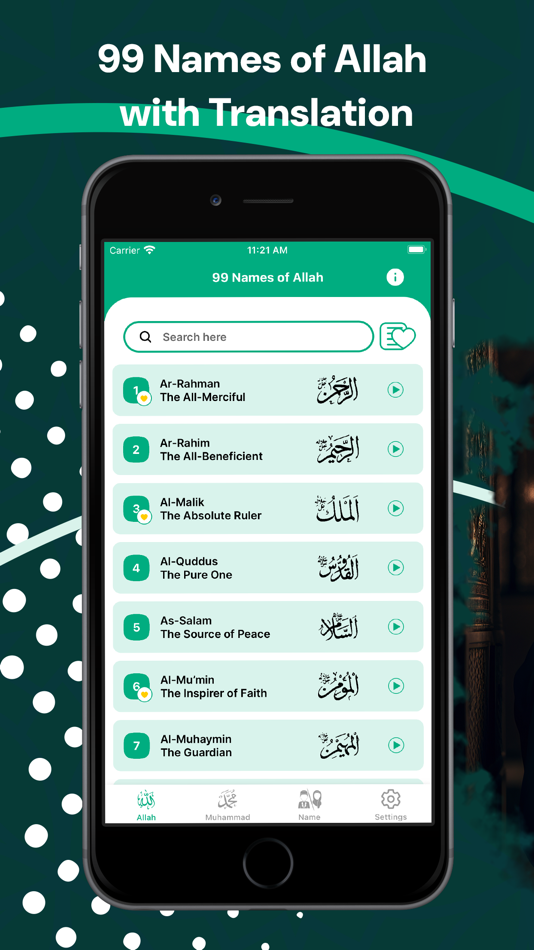 #1. 99 Names of Allah & Sounds (iOS) Podle: Shaikh Mohammad