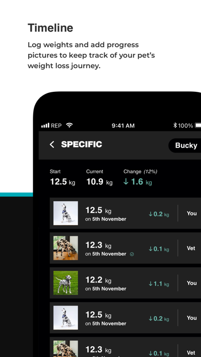 SPECIFIC Weight Management app Screenshot